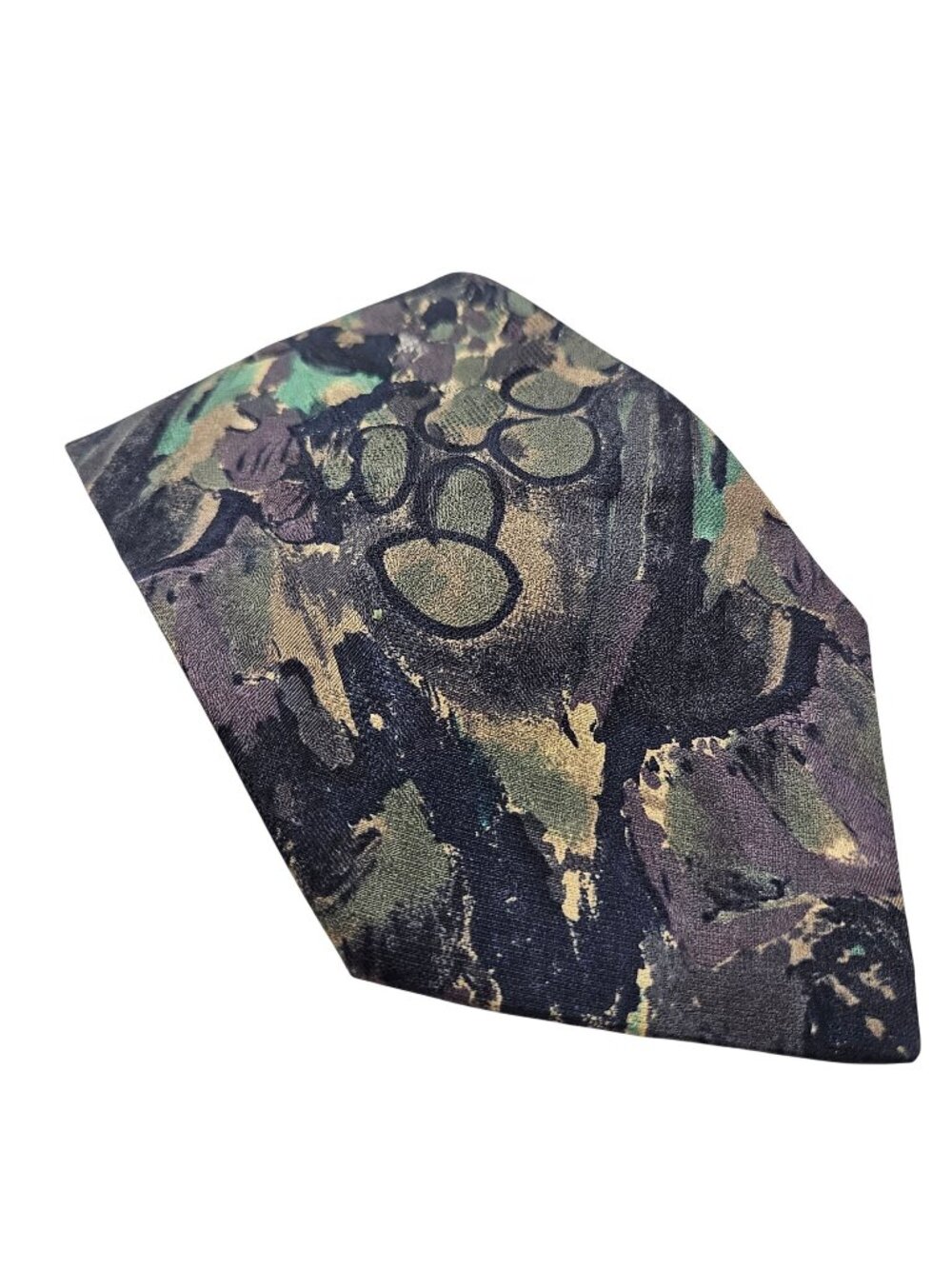 Italo Piccolo Silk Tie With Abstract Multicolor Design Handmade In Italy